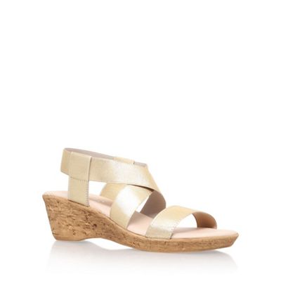 Carvela Comfort Light gold 'Sand' high heel wedge sandals